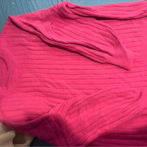 Aerie Vibrant Pink Crew Neck Sweater